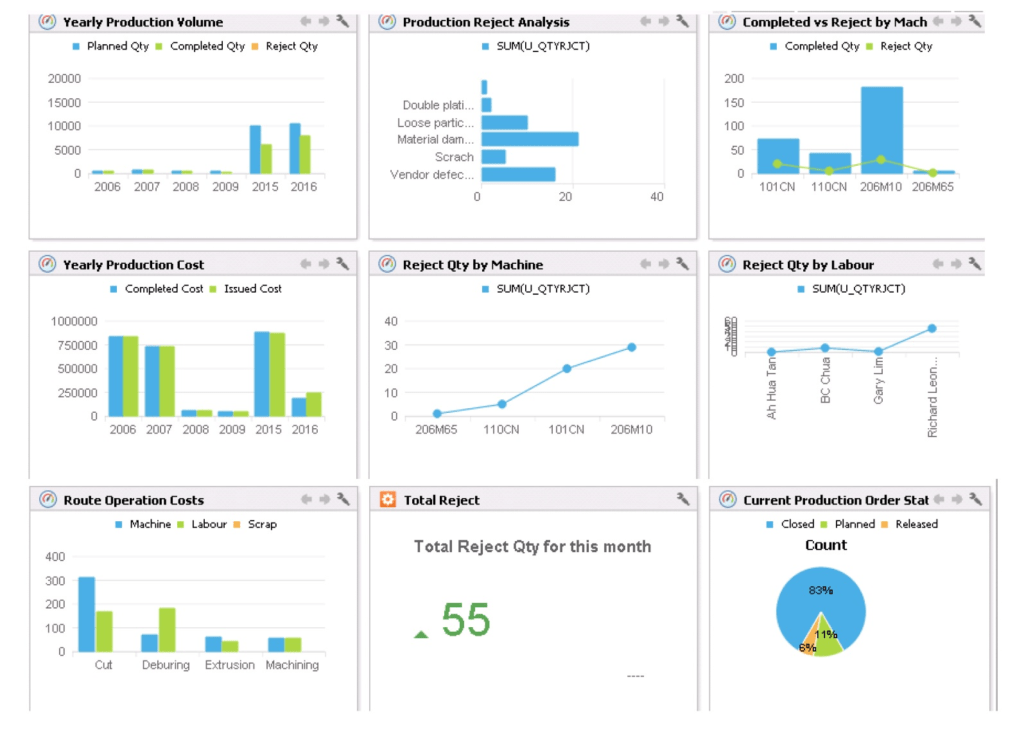 SAP Business One Dashboards